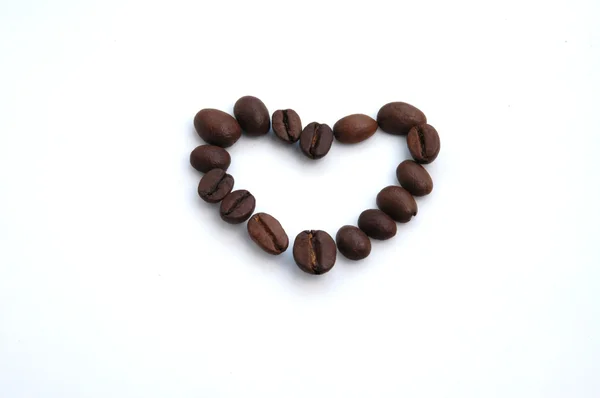 Coffee bean heart — Stock Photo, Image
