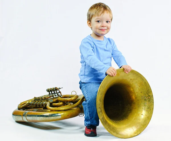 Little musician. — Stock Photo, Image