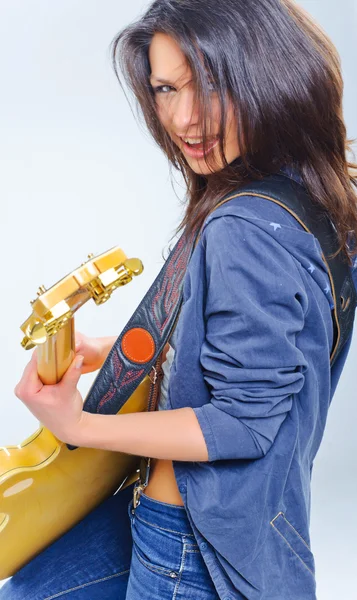 ギターの女の子 — ストック写真