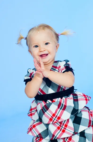 Cute baby Girl In Fashionable Outfit — Stock Photo, Image