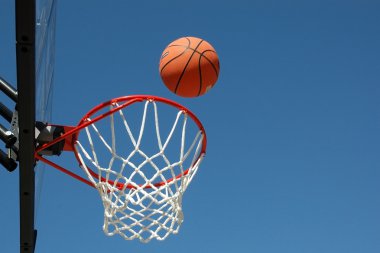 Basketball in Mid-Shot clipart