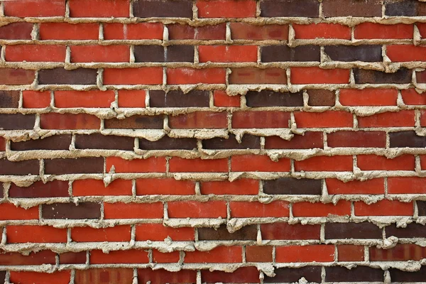 Tegel och murbruk vägg — Stockfoto