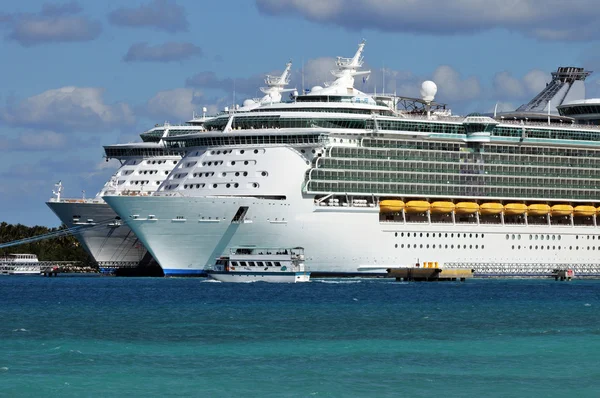 Cruise Ships in Port Stock Image