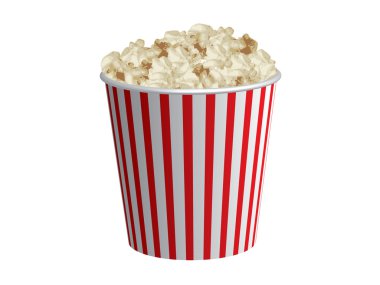 Classic box of red and white popcorn box clipart