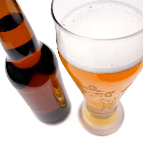 Beer and bottle — Stock Photo, Image