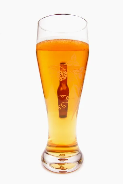 Пиво и бутылка — стоковое фото