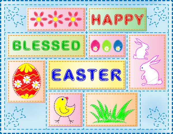 Easter Collage — Stock Vector