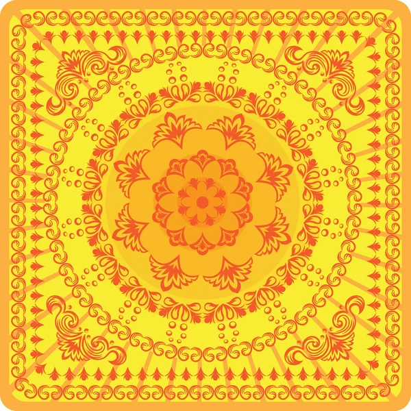 Jaune, fond orange — Image vectorielle