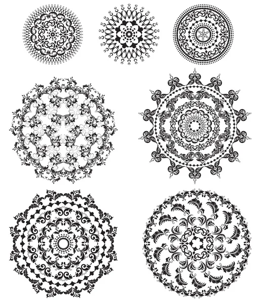 Ensemble de motifs ronds — Image vectorielle