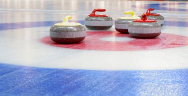 Curling stones clipart