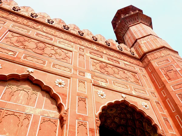 Стіни мистецтва badshahi мечеть Лахор. — стокове фото