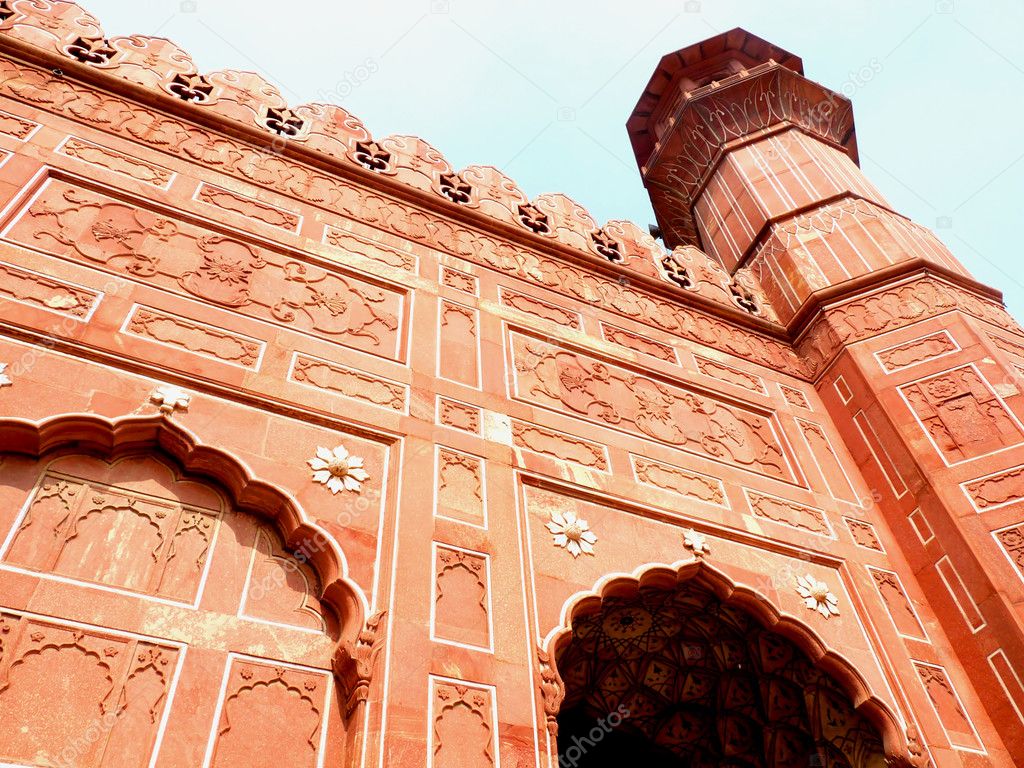 Wall Art of Badshahi Mosque Lahore. — Stock Photo © naiyyer #5271439