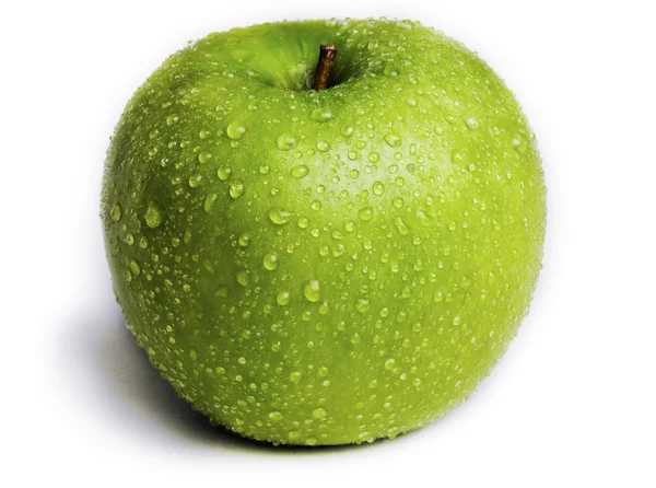 Изолированное зелёное яблоко — стоковое фото