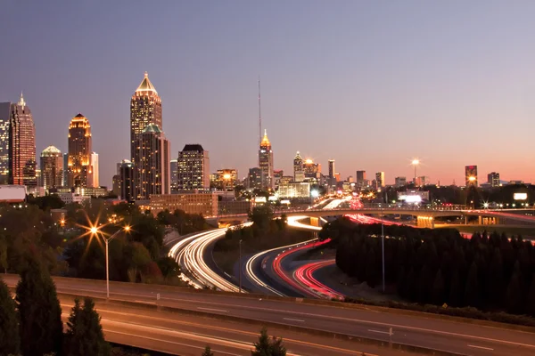 Sonnenuntergang über der Skyline von Atlanta — Stockfoto