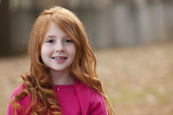 Redheaded κορίτσι Εικόνα Αρχείου