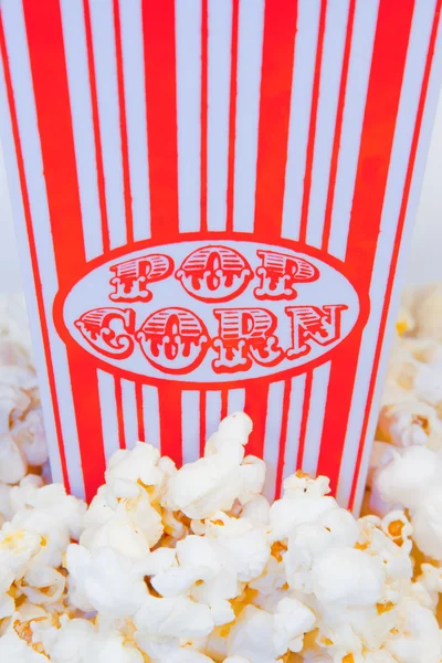 Closeup of popcorn in a holder — Stock Photo, Image