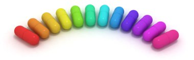 Raindow pills clipart