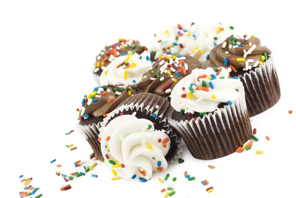 Cupcakes au chocolat Images De Stock Libres De Droits