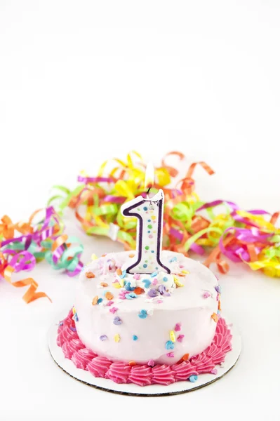 Primeiro bolo de aniversário — Fotografia de Stock