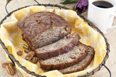 Homemade Banana Bread With Coffee clipart