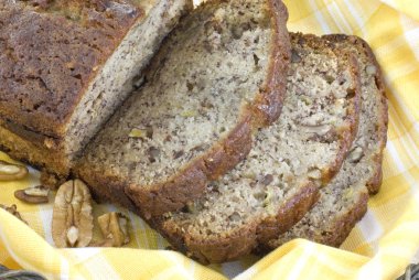 Homemade Banana Bread Closeup clipart