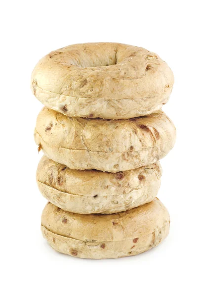 stock image Stack of Cinnamon Raisin Bagels