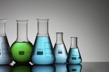 Laboratory flasks clipart