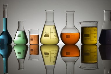 Laboratory containers clipart