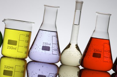 Laboratory flasks clipart