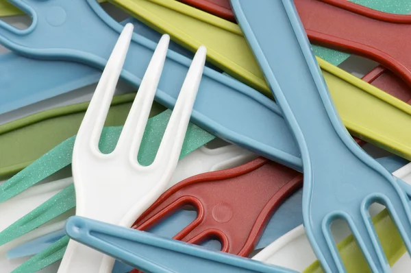 stock image Plastic forks