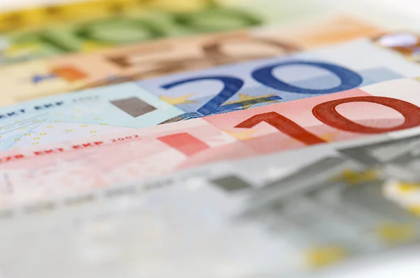 Банкноти євро — стокове фото
