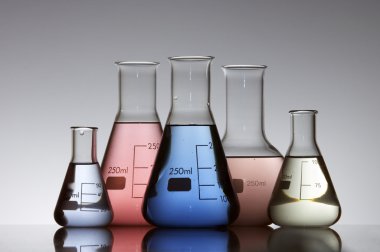 Laboratory flasks clipart