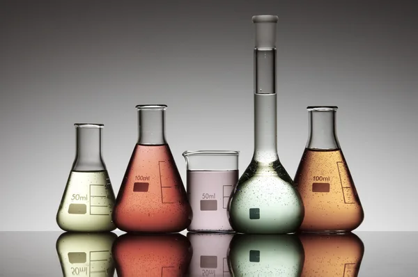 Laboratory flasks — Stock Photo, Image