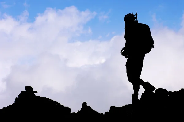 Hiker in Pyrenees — Stock Photo, Image