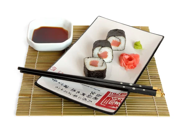 Sushi servido en plato blanco Imágenes De Stock Sin Royalties Gratis
