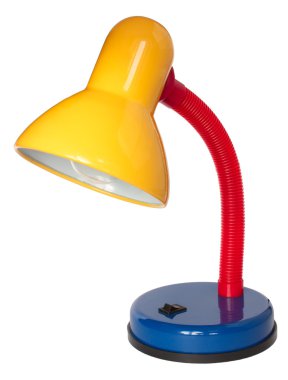 Multicoloured reading lamp on white background clipart