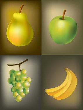 Green fruits clipart