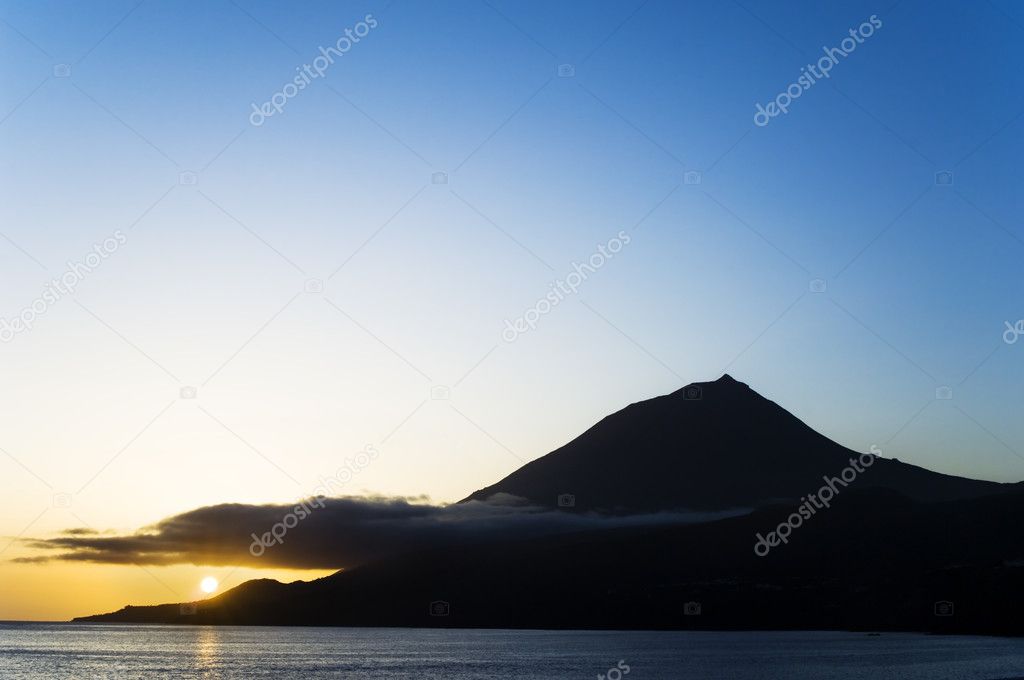 Mountain at sunset