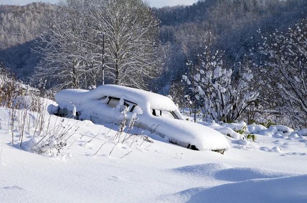 Carro de neve — Fotografia de Stock