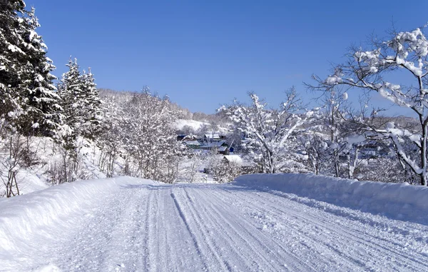 Drumul iarna — Fotografie, imagine de stoc
