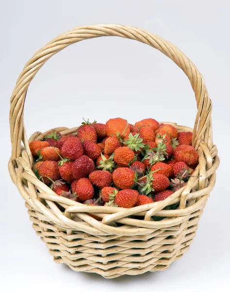 stock image Ripe strawberry in a basket