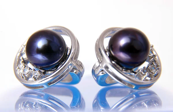 Black pearls — Stock Photo, Image