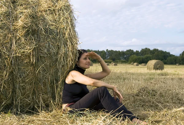 stock image Woman in field