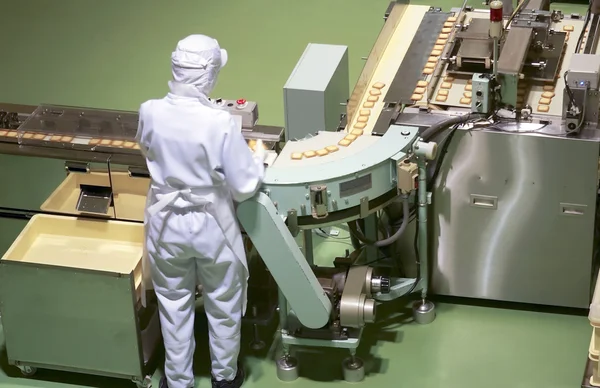 Süßwarenfabrik auf Produktionskekse lizenzfreie Stockbilder