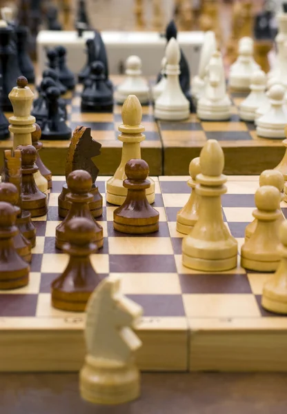 木制国际象棋 — 图库照片