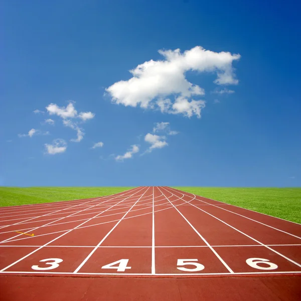 Sports athletics track — Stock Photo, Image