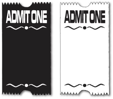 Vintage movie tickets clipart