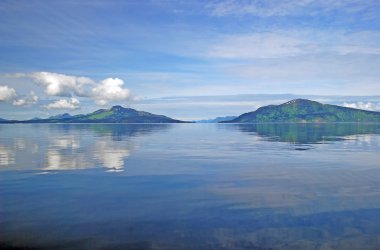 Calm waters off of Kodiak Island clipart