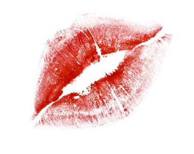 Love kiss on a white background clipart
