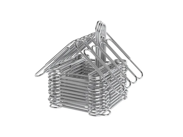Paper clips house — Stock Photo, Image